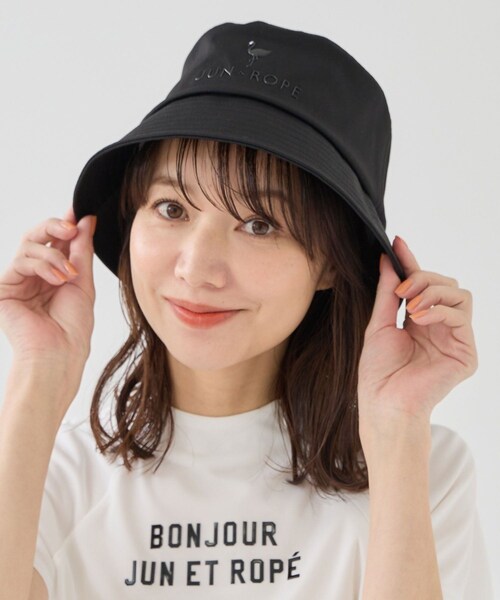 ROPE'（ロペ）の「フラミンゴロゴ入りハット（ハット・レディース・ブラック/ホワイト/ベージュ・F）」の7枚目の写真