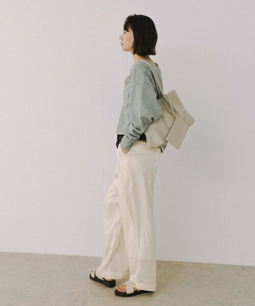 RODE SKO（ロデスコ）の「ポーチ付パンチングミドルトートバッグ（トートバッグ・レディース・IVORY/BROWN・One）」の11枚目の写真