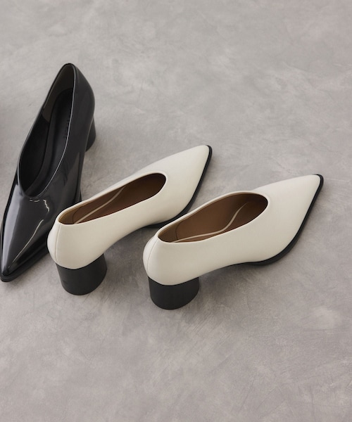 ADAM ET ROPE'（アダムエロペ）の「ポインテッドトゥパンプス（パンプス・レディース・ブラック/オフホワイト・23.0/23.5/24.0/24.5）」の3枚目の写真
