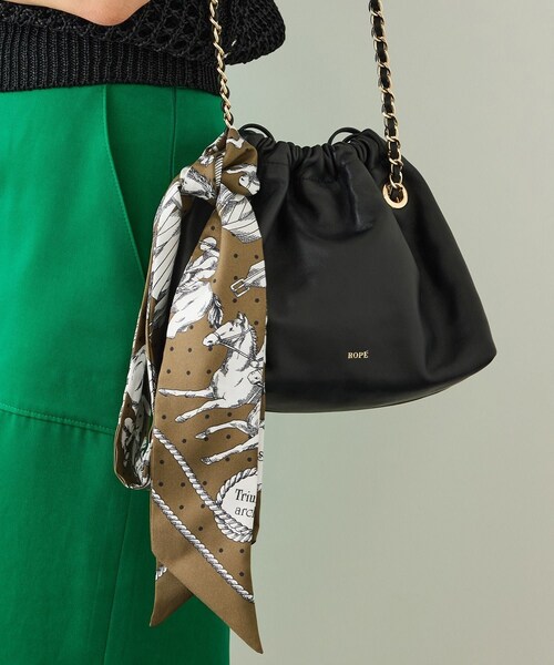 ROPE'（ロペ）の「ROPE' リバイバルシルクタイスカーフ/26AW（バンダナ/スカーフ・レディース・オフホワイト/カーキ/オレンジ・F）」の18枚目の写真