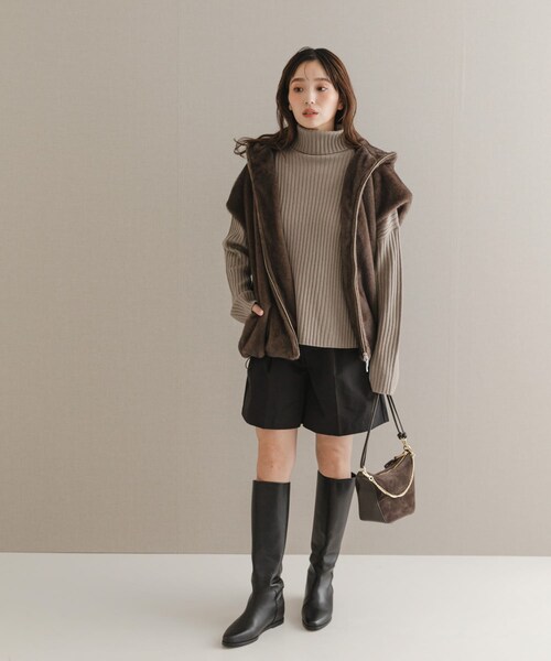 URBAN RESEARCH ROSSO（アーバンリサーチロッソ）の「マシーンウォッシュ ワイドリブニット（ニット/セーター・レディース・GRAY/L/BLUE/MOCHA・Free）」の18枚目の写真