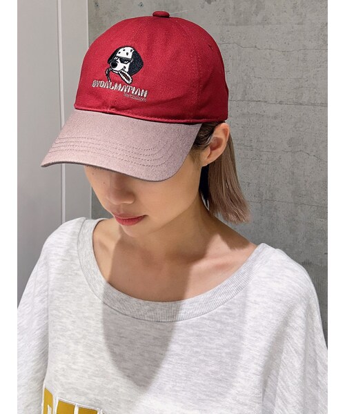 GYDA（ジェイダ）の「GYDALMATIANツイルCAP（キャップ・レディース・ブラック/ボルドー・F）」の2枚目の写真