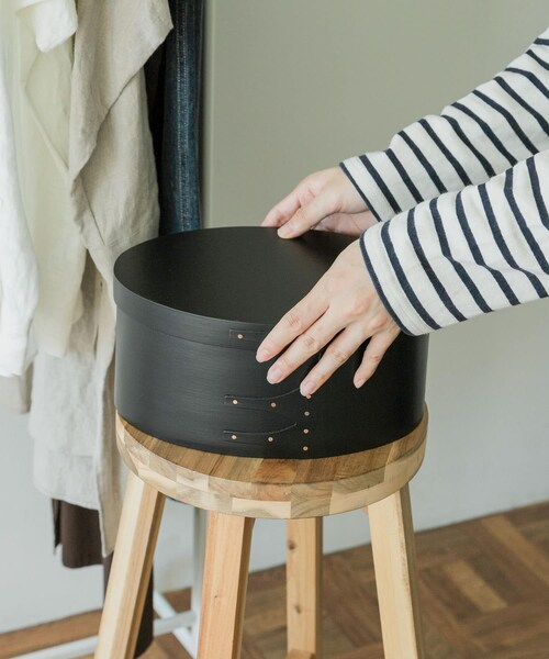 URBAN RESEARCH DOORS(アーバンリサーチドアーズ)の「『WEB限定』AXCIS シェーカーオーバルボックス M ブラック(インテリア雑貨・メンズ・ブラック・M)」の4枚目の写真