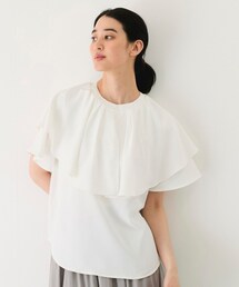 Jayro（ジャイロ）の「ケープ半袖フリルブラウス（シャツ/ブラウス）」