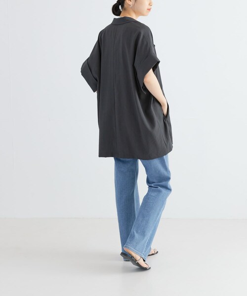 URBAN RESEARCH（アーバンリサーチ）の「ハーフスリーブジャケット（テーラードジャケット・レディース・CHARCOAL/IVORY・FREE）」の15枚目の写真