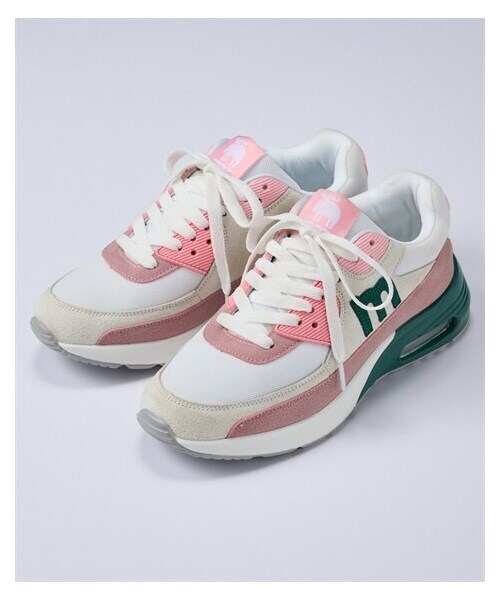 nissen（ニッセン）の「【ノベルティ付】moz（モズ）厚底コンビカラースニーカー（ワイズ３E）（スニーカー・メンズ・黒/ピンク×グリーン×ベージュ/黒(マルチ)/サックス・22.5cm/23.0cm/23.5cm/24.0cm/24.5cm/25.0cm）」の20枚目の写真