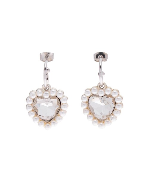 EVRIS（エヴリス）の「PEARL STONE MOTIFピアス（ピアス（両耳用）・レディース・ピンク/シルバー・F）」の5枚目の写真