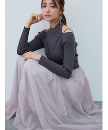 MERCURYDUO | チュールドッキング2WAYニットワンピース(ワンピース)