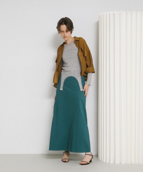 LAATO（ラート）の「layered piping tee（Tシャツ/カットソー・レディース・チョコレート/クリーム/ネズミ・Free）」の20枚目の写真