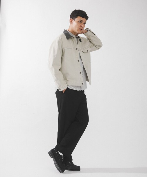 URBAN RESEARCH Sonny Label（アーバンリサーチサニーレーベル）の「ウォッシュドツイル襟切替ジャケット（ブルゾン・メンズ・アイボリー/ベージュ/チャコール・M/L）」の11枚目の写真