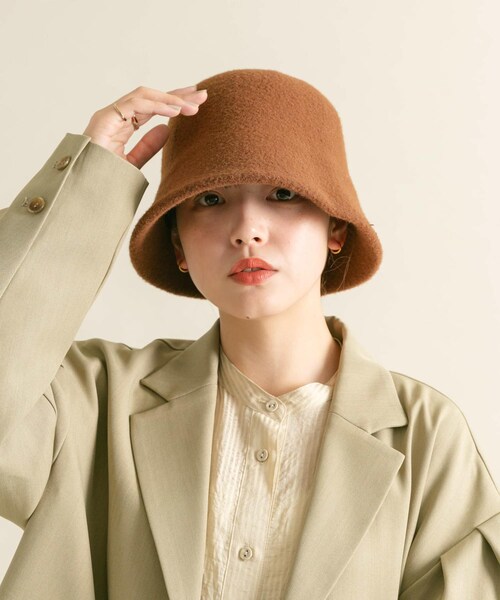 KBF（ケイビーエフ）の「シャギーベルHAT（ハット・レディース・BLACK/YEL BEIGE/BROWN・one）」の11枚目の写真