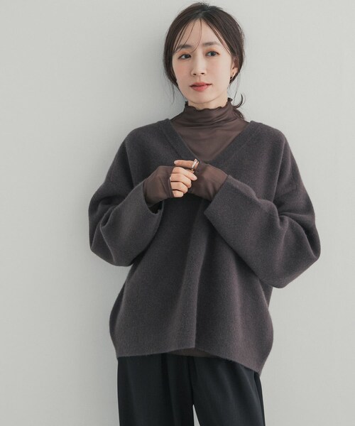 URBAN RESEARCH DOORS(アーバンリサーチドアーズ)の「ハイネックチュールインナー(Tシャツ/カットソー・レディース・DOT/BROWN/OFF・Free)」の12枚目の写真