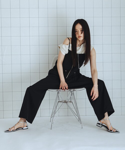 SENSE OF PLACE by URBAN RESEARCH(センスオブプレイスバイアーバンリサーチ)の「撥水UVカットウエストドローオールインワン(サロペット/オーバーオール・レディース・BROWN/BLACK/BEIGE・S/M)」の5枚目の写真