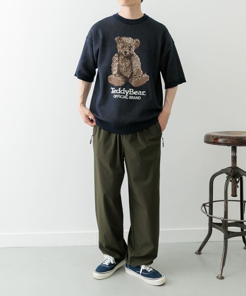 ITEMS URBANRESEARCH(アイテムズ アーバンリサーチ)の「Teddy Bear クルーネックサマーニット(ニット/セーター・メンズ・BEG/GRN/NVY・M/L)」の10枚目の写真