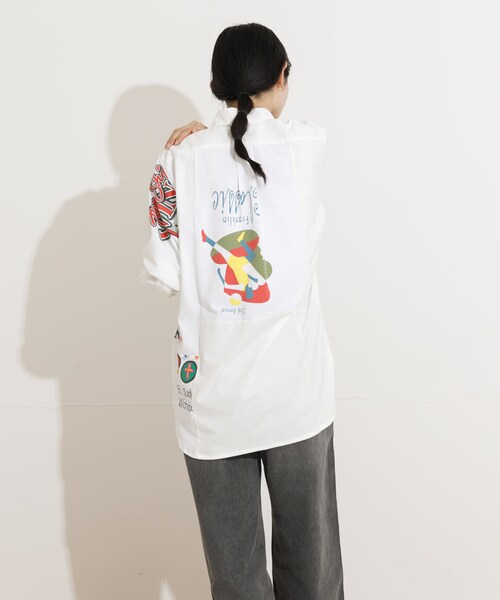 THE GOODLAND MARKET(ザグッドランドマーケット)の「SREU Patch Work Shirt(シャツ/ブラウス・レディース・WHITE2/WHITE1/BLACK1/BLACK2・L/M)」の22枚目の写真