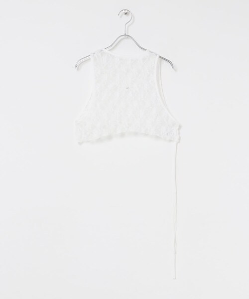 URBAN RESEARCH(アーバンリサーチ)の「TanC TOKYO CRUSHED LACE CROP TANK(その他トップス・レディース・WHITE/BLACK・Free)」の8枚目の写真