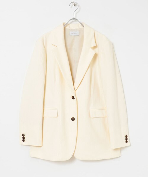 URBAN RESEARCH（アーバンリサーチ）の「トリコットコーデュロイジャケット（テーラードジャケット・レディース・BROWN/OFF WHITE・FREE）」の14枚目の写真