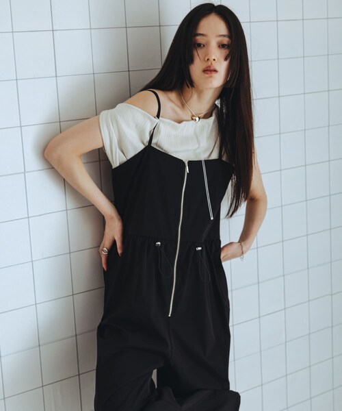 SENSE OF PLACE by URBAN RESEARCH(センスオブプレイスバイアーバンリサーチ)の「撥水UVカットウエストドローオールインワン(サロペット/オーバーオール・レディース・BROWN/BLACK/BEIGE・S/M)」の6枚目の写真
