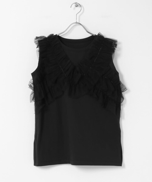 SENSE OF PLACE by URBAN RESEARCH(センスオブプレイスバイアーバンリサーチ)の「フリルデザインカットトップ(Tシャツ/カットソー・レディース・OFF WHITE/BLACK/BEIGE・One)」の17枚目の写真