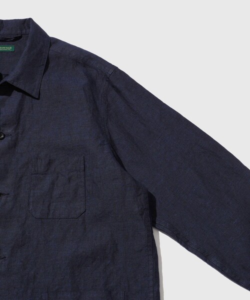 ADAM ET ROPE'(アダムエロペ)の「LINEN COVERALL(カバーオール・メンズ・ベージュ/ネイビー・L/M/S)」の12枚目の写真