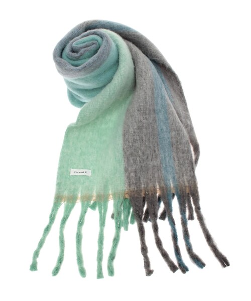 CALNAMUR（カルナムール）の「チェック柄大判マフラー（マフラー・レディース・ライトミックス/ミックス/ダークミックス・F）」の4枚目の写真