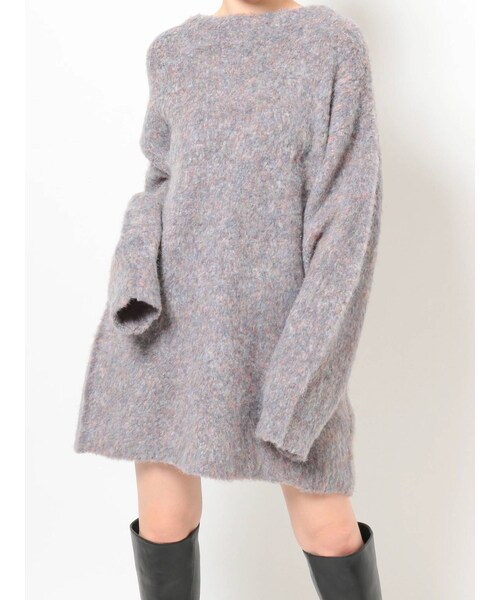 dazzlin（ダズリン）の「ミックスカラーブークレチュニック（チュニック・レディース・パープル/グレー/ブルー/ピンク/アイボリー/ベージュ/モカ・F）」の21枚目の写真