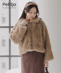 Petitjo | 小さいサイズ　ショート丈ボアジャケット　低身長さん・小柄女性(その他アウター)