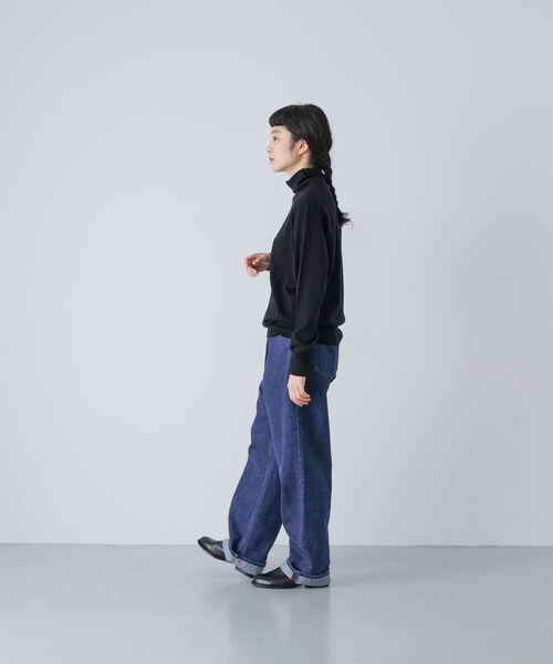 かぐれ（カグレ）の「UNDECORATED　ELASTIC BAND DENIM PANTS（デニムパンツ・レディース・INDIGO・0/1）」の8枚目の写真