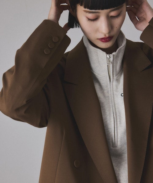 ADAM ET ROPE'(アダムエロペ)の「【サステナブル】ダブルブレストジャケット(テーラードジャケット・レディース・ブラック/グレー/ブラウン系・36/38)」の14枚目の写真