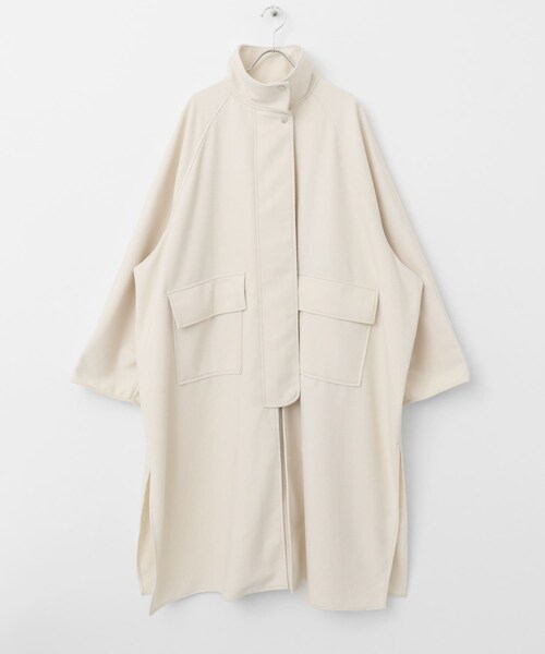 KBF（ケイビーエフ）の「スタンドカラーブークレコート（テーラードジャケット・レディース・IVORY/NAVY・one）」の21枚目の写真