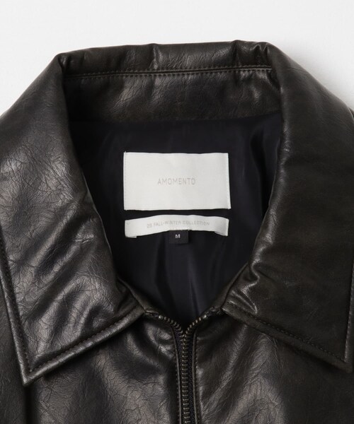 URBAN RESEARCH（アーバンリサーチ）の「AMOMENTO　VEGAN LEATHER BLOUSON（ブルゾン・レディース・BLACK・1）」の8枚目の写真