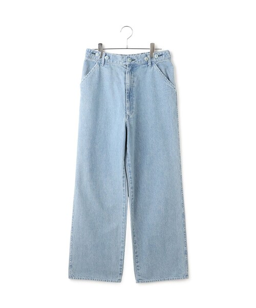 ADAM ET ROPE'(アダムエロペ)の「【KURO for SALON(クロ)】別注EASY TUCK DENIM LIGHT INDIGO / デニムパンツ(デニムパンツ・レディース・サックス・0/1)」の9枚目の写真