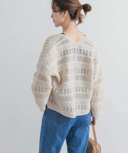 URBAN RESEARCH DOORS(アーバンリサーチドアーズ)の「クロシェニットカーディガン(カーディガン/ボレロ・レディース・OFF/BEIGE・Free)」の17枚目の写真