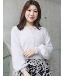 MERCURYDUO | ミニシャギーロングスリーブニットカーディガン(カーディガン/ボレロ)