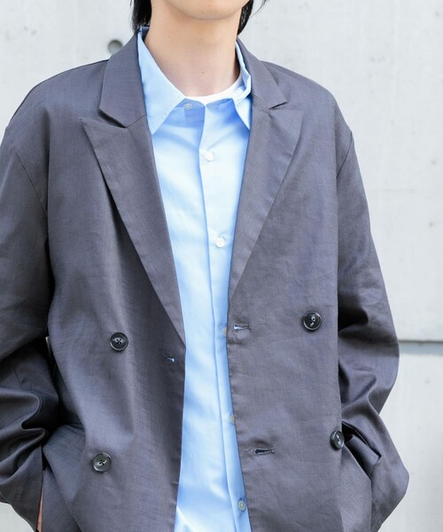ITEMS URBANRESEARCH(アイテムズ アーバンリサーチ)の「『セットアップ対応』Linen Blend Double Jacket(テーラードジャケット・メンズ・CHA/IVO/BRN・M/L)」の13枚目の写真