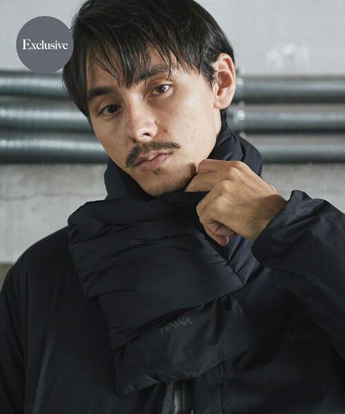 URBAN RESEARCH DOORS（アーバンリサーチドアーズ）の「『別注』NANGA×DOORS　DOWN MUFFLER（マフラー・メンズ・Dark Brown/Ivory/Silverblue/Mocha/New Black/Black・-）」の3枚目の写真