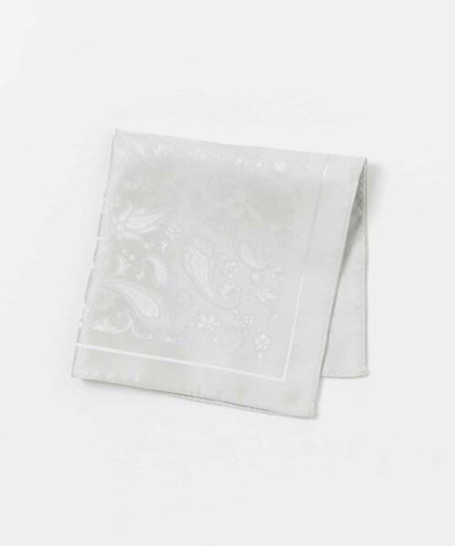 URBAN RESEARCH DOORS（アーバンリサーチドアーズ）の「LIFE STYLE TAILOR　シルクジャガード四面チーフ（ハンカチ/ハンドタオル・メンズ・SILVER/NAVY/BROWN/KHAKI・FREE）」の13枚目の写真
