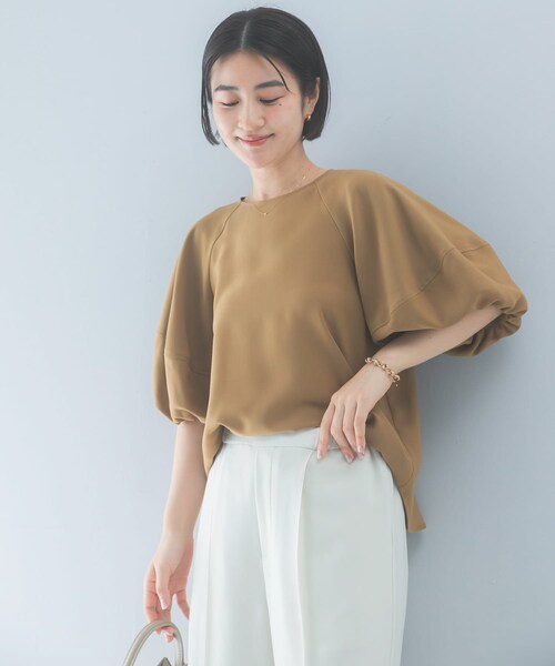 URBAN RESEARCH ROSSO（アーバンリサーチロッソ）の「クールタッチ 吸水速乾バルーンブラウス（シャツ/ブラウス・レディース・Y/GOLD/D/NAVY/IVORY・Free）」の4枚目の写真