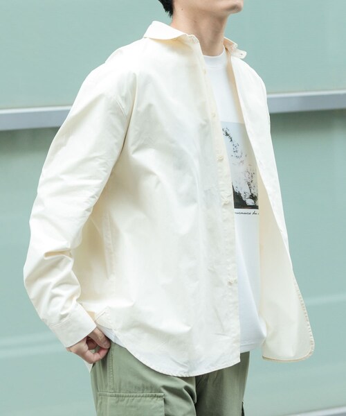 ITEMS URBANRESEARCH（アイテムズ アーバンリサーチ）の「ブロード ラウンドカラーシャツ（シャツ/ブラウス・メンズ・SAX/IVO/PPL/LIME GREEN・M/L）」の12枚目の写真