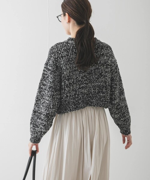 URBAN RESEARCH（アーバンリサーチ）の「バルキーブークレニット（ニット/セーター・レディース・OFF WHITE/PINK/BLACK MIX・Free）」の21枚目の写真