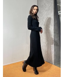 EMODA | リブハイネックマキシニットワンピース(ワンピース)