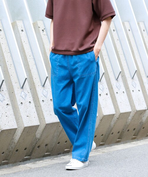 URBAN RESEARCH Sonny Label（アーバンリサーチサニーレーベル）の「接触冷感デニムイージーパンツ（デニムパンツ・メンズ・ブラック/インディゴ/ライトインディゴ・M/L）」の21枚目の写真