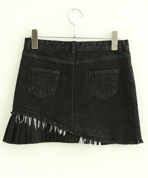 VIS（ビス）の「【reheat】デニムプリーツミニスカート（デニムスカート・レディース・ブラック・S/M）」の19枚目の写真