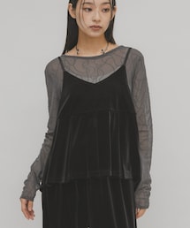 KBF | 2WAYベロアビスチェ(キャミソール)