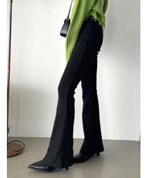 EMODA | リブフレアダブルボタンパンツ(その他パンツ)