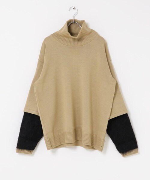 THE GOODLAND MARKET（ザグッドランドマーケット）の「master key　CANNON（ニット/セーター・メンズ・BLK/BEG・1）」の2枚目の写真