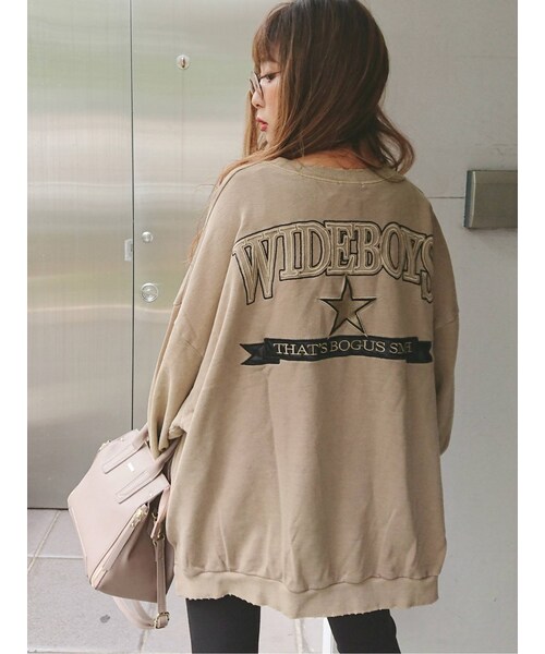 GYDA(ジェイダ)の「WIDEBOYSドルマンスウェットTOPS(その他トップス・レディース・ブラック/ベージュ/グレー/ブルー/ネイビー・F)」の22枚目の写真