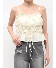 LAGUNAMOON | ギャザーペプラムキャミソール(キャミソール)