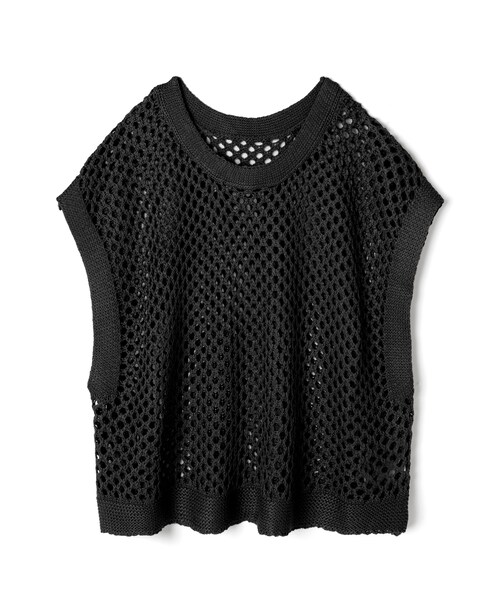 GRL（グレイル）の「フィッシュネットニットトップス（ニット/セーター・レディース・グリーン/アイボリー/ブラック・M）」の3枚目の写真