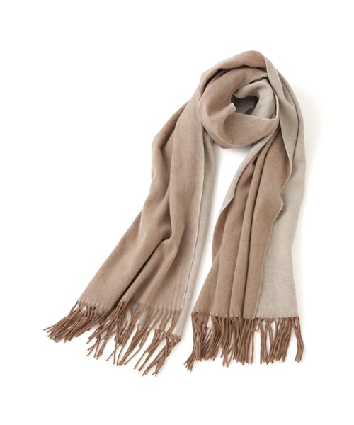 ROPE'（ロペ）の「ラムウールリバーシブルストール（ストール/ショール・レディース・チャコール/ベージュ・F）」の21枚目の写真